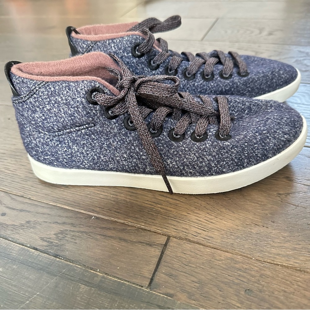 Allbirds Wool Piper Mid Sneakers Gray Size 6 - Picture 7 of 9